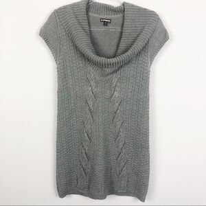 EXPRESS | Tunic Sweater Dress Gray Cable Small